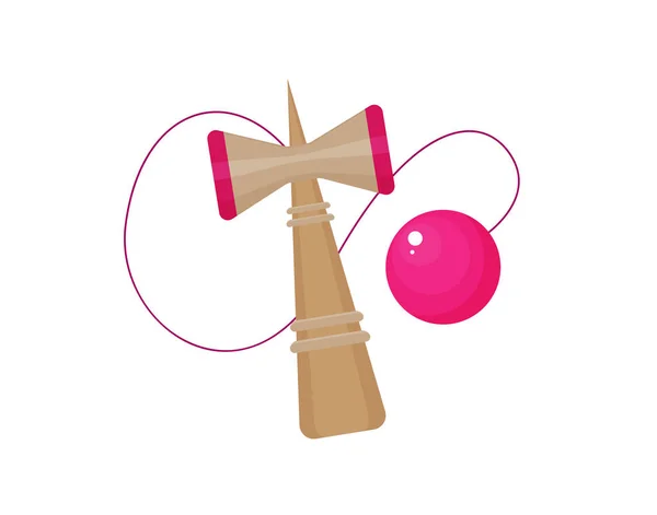 Ilustração Vetorial Balão Vermelho Rosa — Vetor de Stock