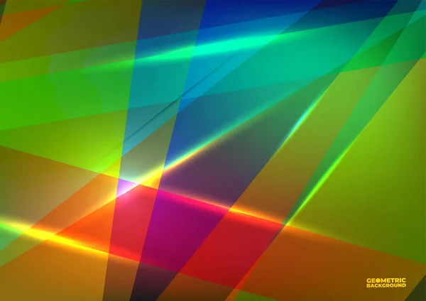 Fond Abstrait Vectoriel Avec Lignes Lumineuses Verre Transparent — Image vectorielle