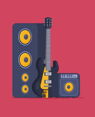 gitar müzik vektörü simgesi