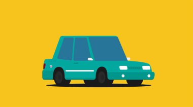 Bir arabanın vektör illüstrasyonu