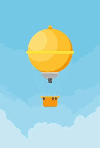 Heißluftballon Planung Der Sommerferien Tourismus Und Urlaub Thema Flache Designvektorillustration — Stockvektor