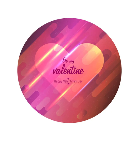 Valentines Day Card Heart Vector Illustration — Stock Vector