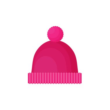 Kış şapkası izole düz vektör