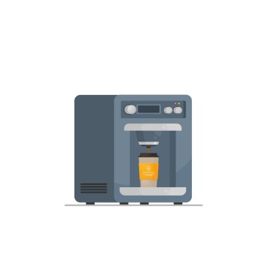 Arka planda izole edilmiş kağıt bardaklı kahve yapmak