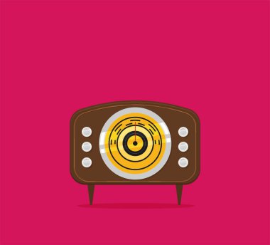 Düz vektör illüstrasyon radyo. Düz simge