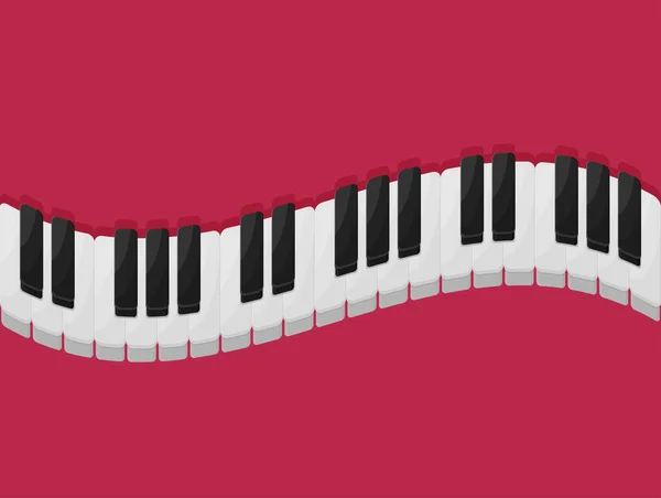 Fondo Plano Musical Tecla Piano Teclado — Vector de stock