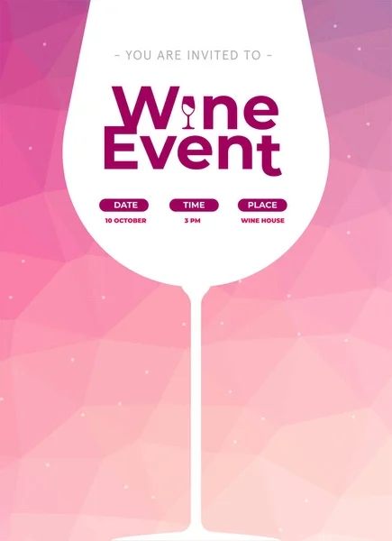 Diseño Para Vector Evento Vino Fondo Colorido — Vector de stock