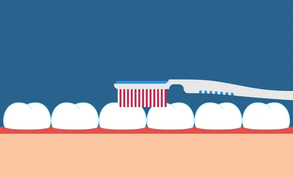 Escova Dentes Pasta Dentes Isolada Uma Ilustração Vetorial Fundo Plano — Vetor de Stock