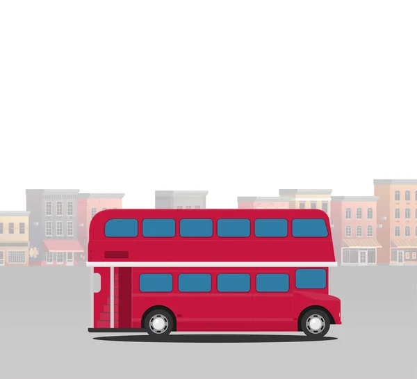 Uma Ilustração Vetorial Ônibus Vermelho Londres — Vetor de Stock