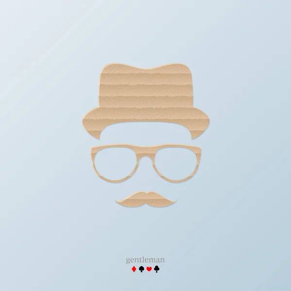 Gentleman portret — Stockvector