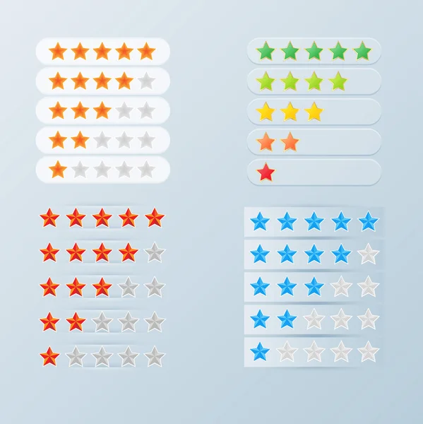Étoiles de notation ensemble — Image vectorielle
