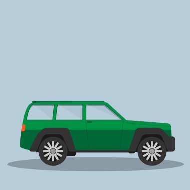 Yeşil off-road arabalar.