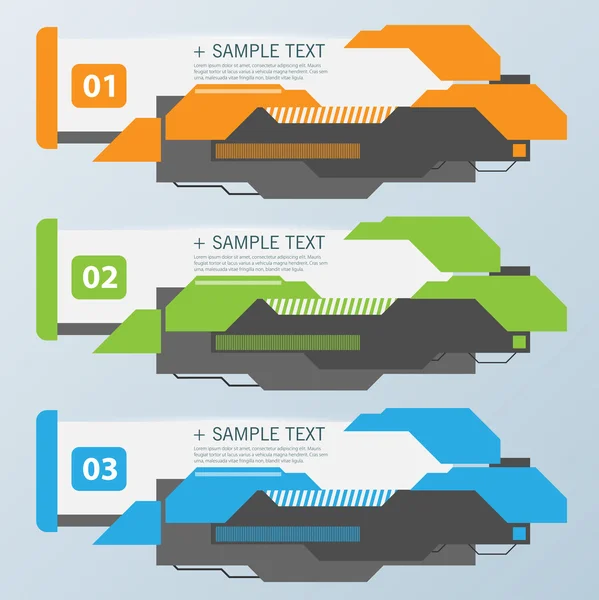 Ensemble de bannières de modèle de conception — Image vectorielle