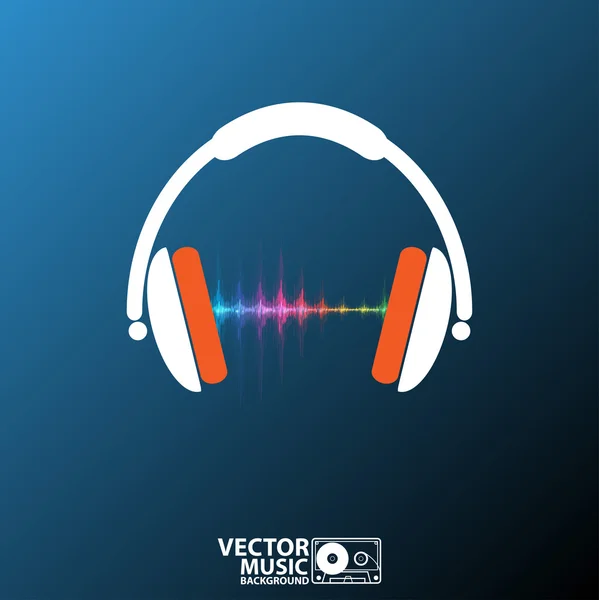 Audio headphone icon — Stock Vector