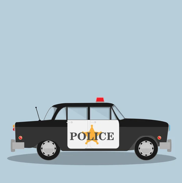 Carro da polícia com a estrela do xerife — Vetor de Stock
