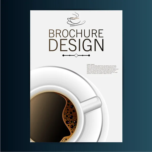 Conception de la brochure. Café — Image vectorielle