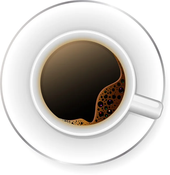 一杯黑咖啡. — 图库矢量图片