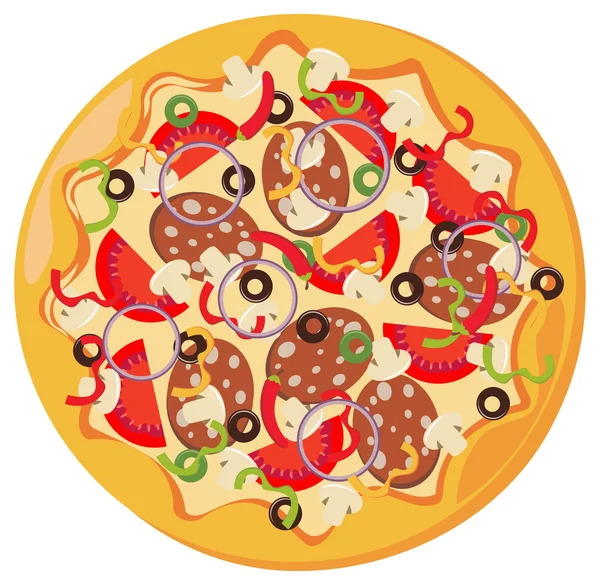 Pizza italiana — Vector de stock