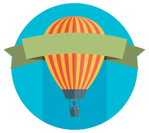 Ballon pneumatique et bannière — Image vectorielle