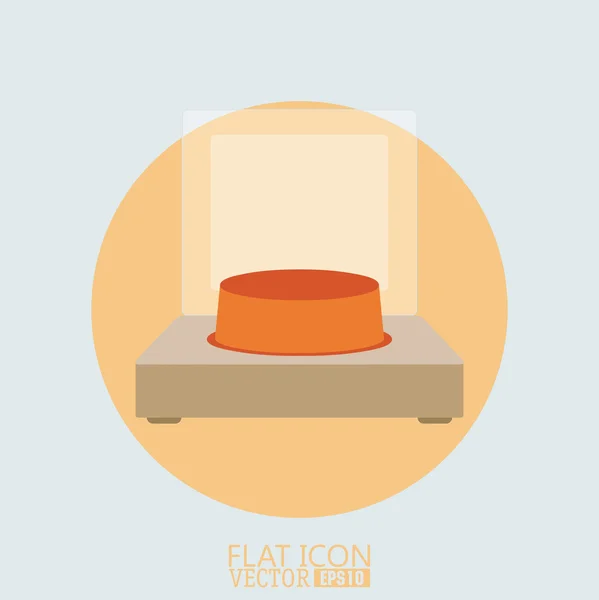 Botón de lanzamiento icono . — Vector de stock