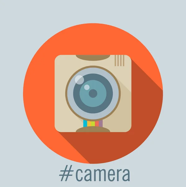 Płaska ikona kamery — Wektor stockowy