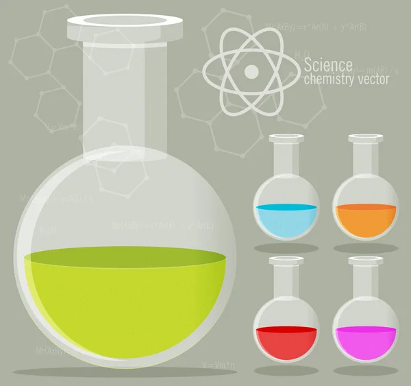 Chemische Ikoon met achtergrond — Stockvector