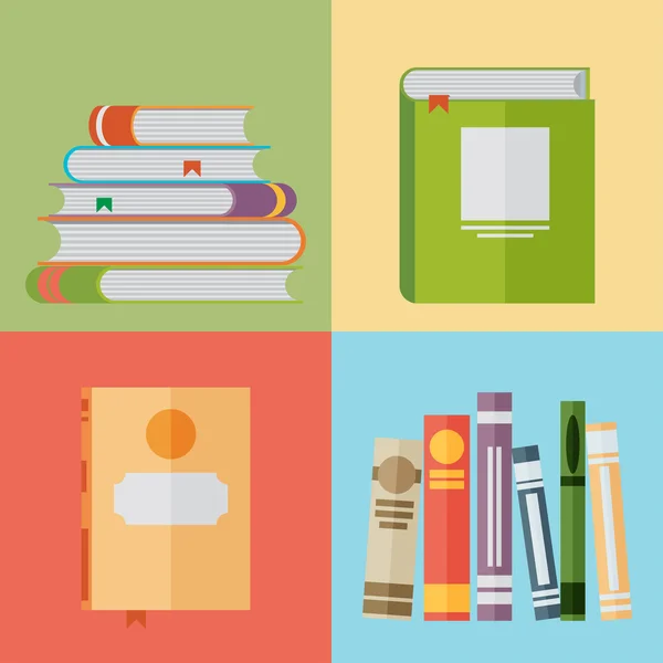 Set of book icons — Stock Vector