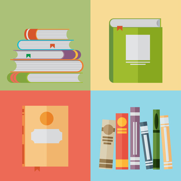 Set of book icons