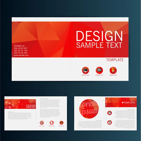 브로셔 전단지 디자인 — 스톡 벡터