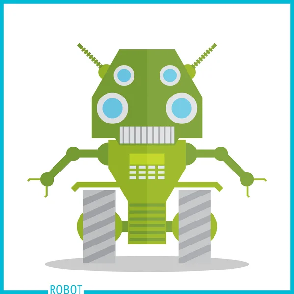 Çizgi film sevimli robot — Stok Vektör