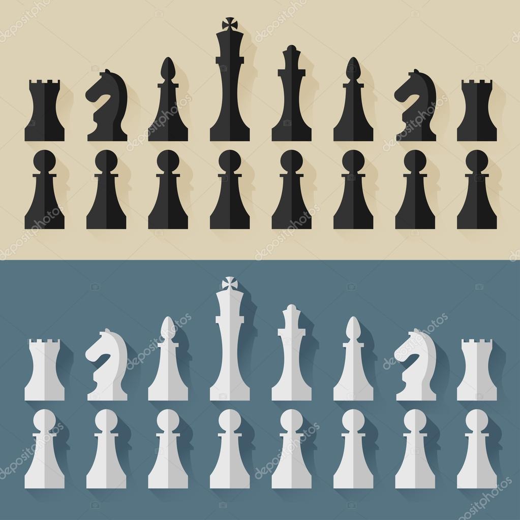 Chess moves with an isometric arrangement of pieces on a wooden