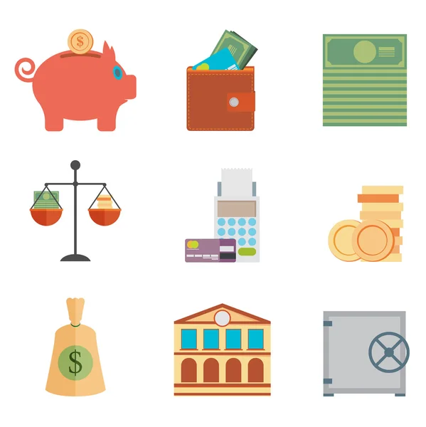 Set of finance icons — Stock Vector