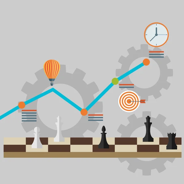 Planificación estratégica, negocios — Vector de stock