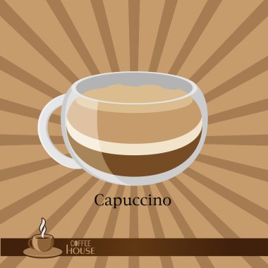 Üzerinde kahverengi bir kahve fincanı