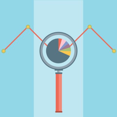Büyüteç camı Grafik rakamları ile