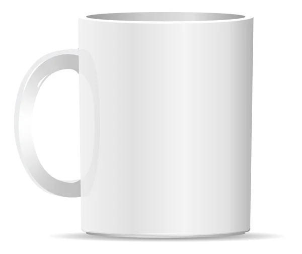 Tasse blanche photoréaliste — Image vectorielle