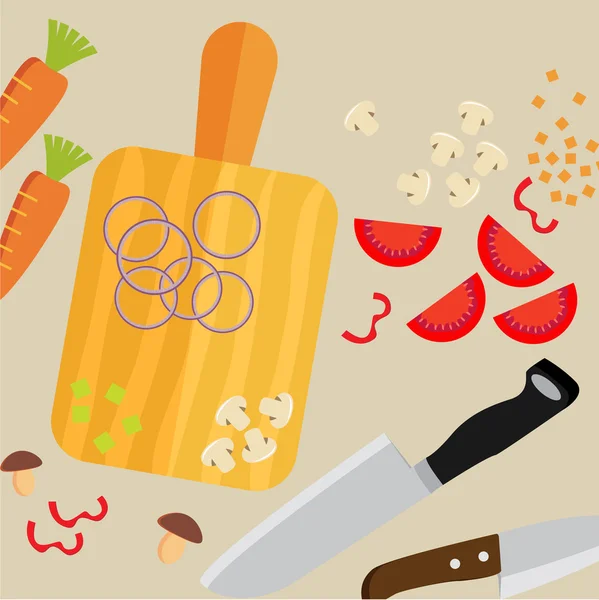 Diseño de póster de cocina — Vector de stock