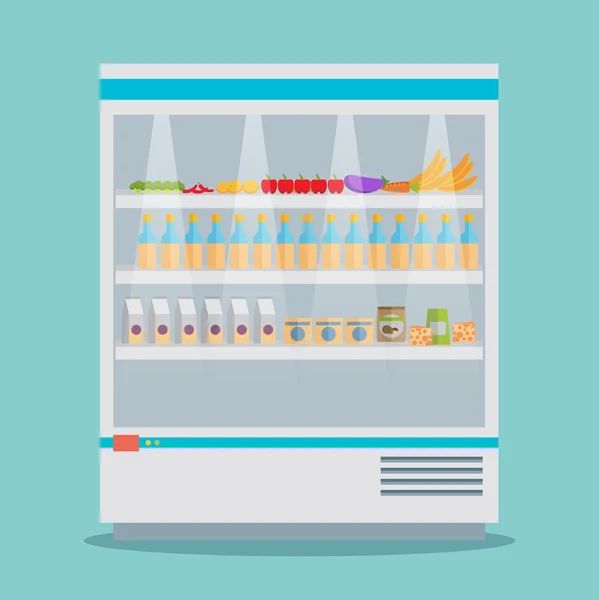 Refrigerador termofresco del supermercado — Archivo Imágenes Vectoriales
