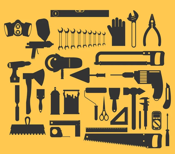 Outils de travail icônes — Image vectorielle