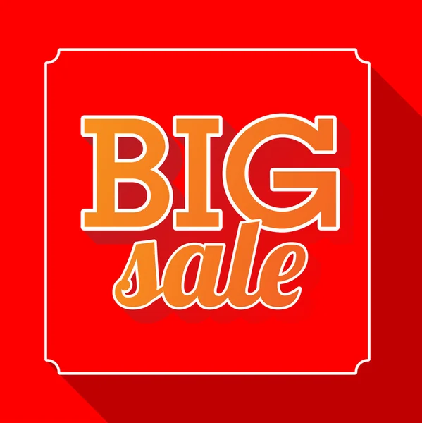 Big sale red poster with price tag — Stock Vector