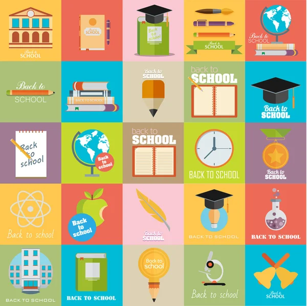 Moderne school folders — Stockvector