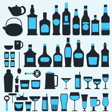 alkol içki Icon set
