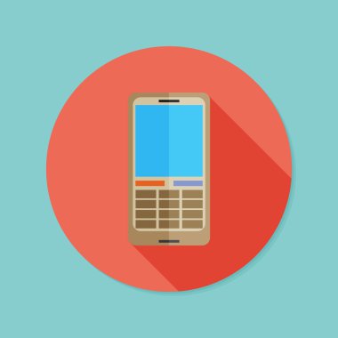 Cep telefonu düz simgesi