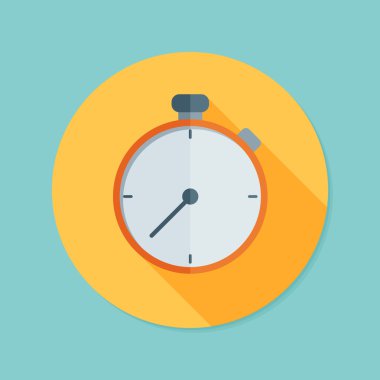 Stopwatch Düz Simgesi