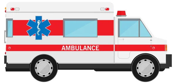 Ambulans bil på vit — Stock vektor