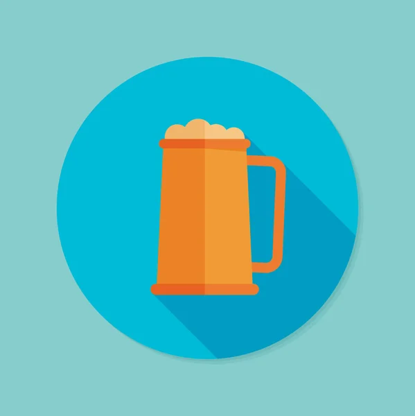 Bier. Platte pictogram — Stockvector