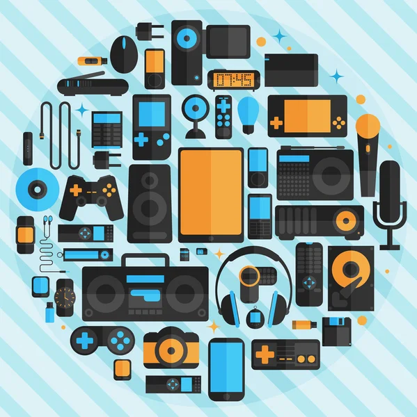 Ensemble d'icônes Gadgets — Image vectorielle