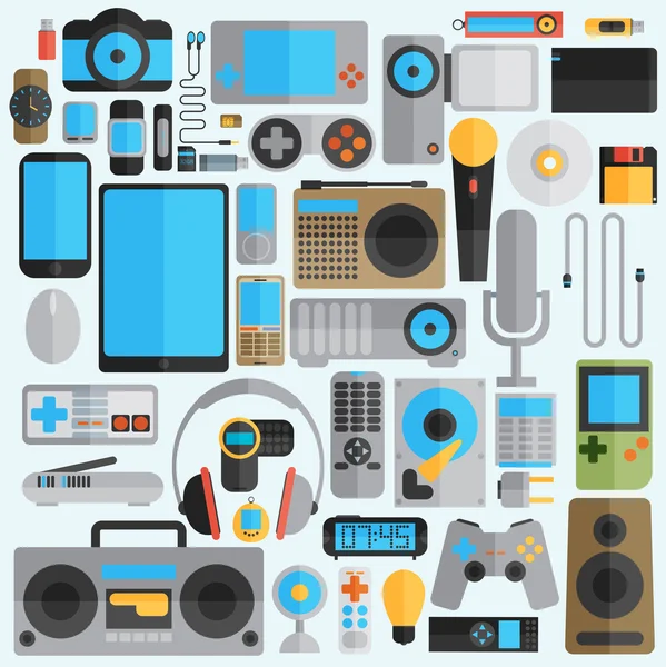 Gadgets icons set — Stock Vector