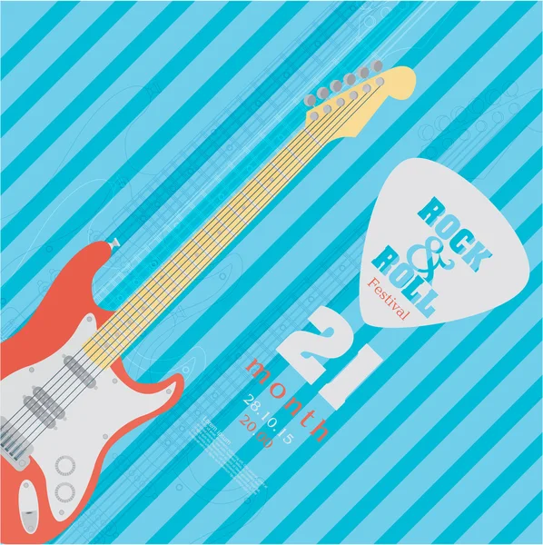 Rock fesztivál tervezősablon — Stock Vector