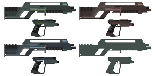 Espingarda de feixe e pistola — Vetor de Stock